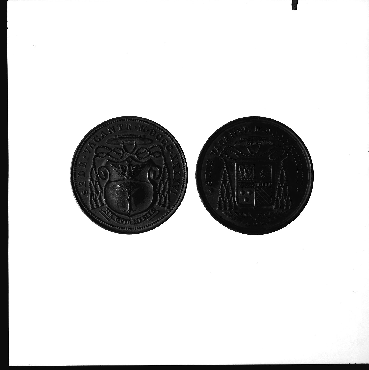 stemma papale (medaglia) - ambito romano (sec. XIX)