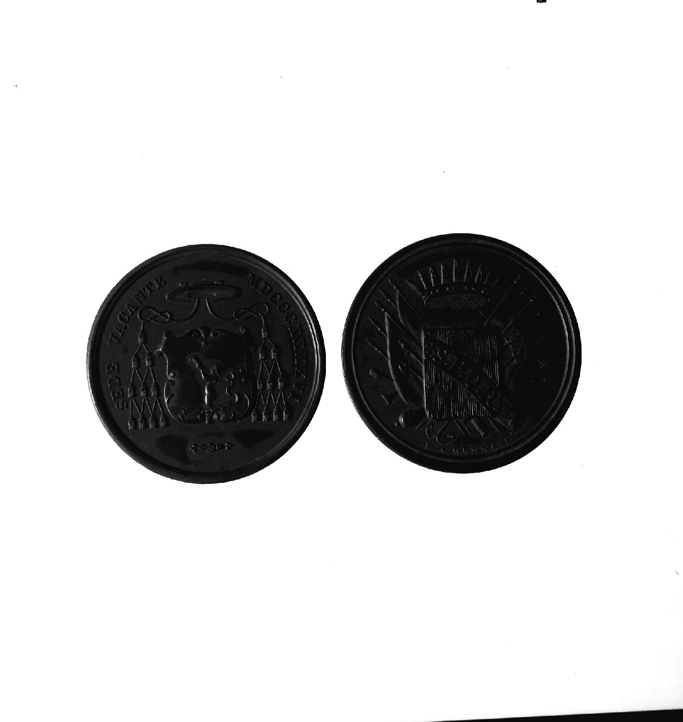 Sedevacante, stemma (medaglia) - ambito romano (sec. XIX)