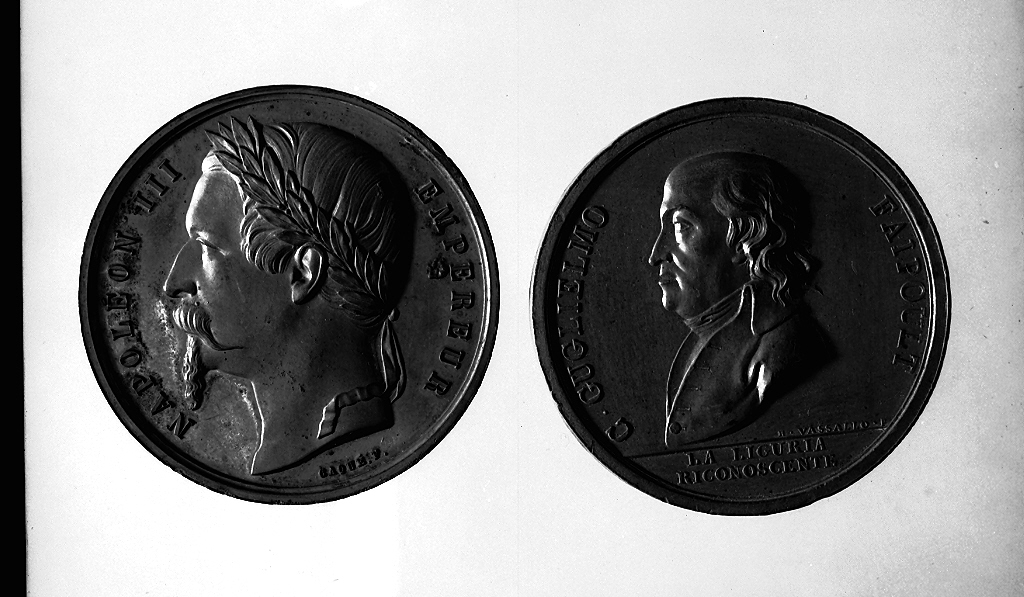 testa d'uomo (medaglia, opera isolata) - ambito romano (sec. XV)