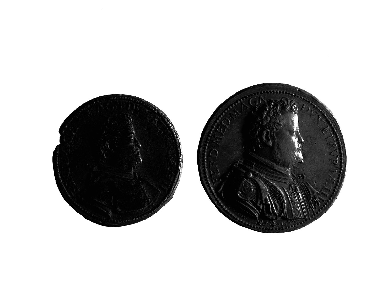 testa d'uomo (medaglia, elemento d'insieme) di Mazzafirri Michele di Battista (sec. XVI)