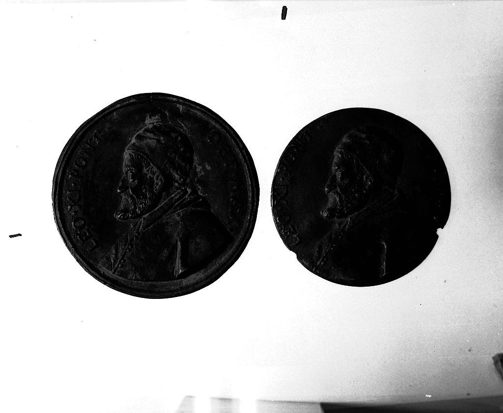 testa d'uomo (medaglia, elemento d'insieme) - ambito romano (inizio sec. XVII)