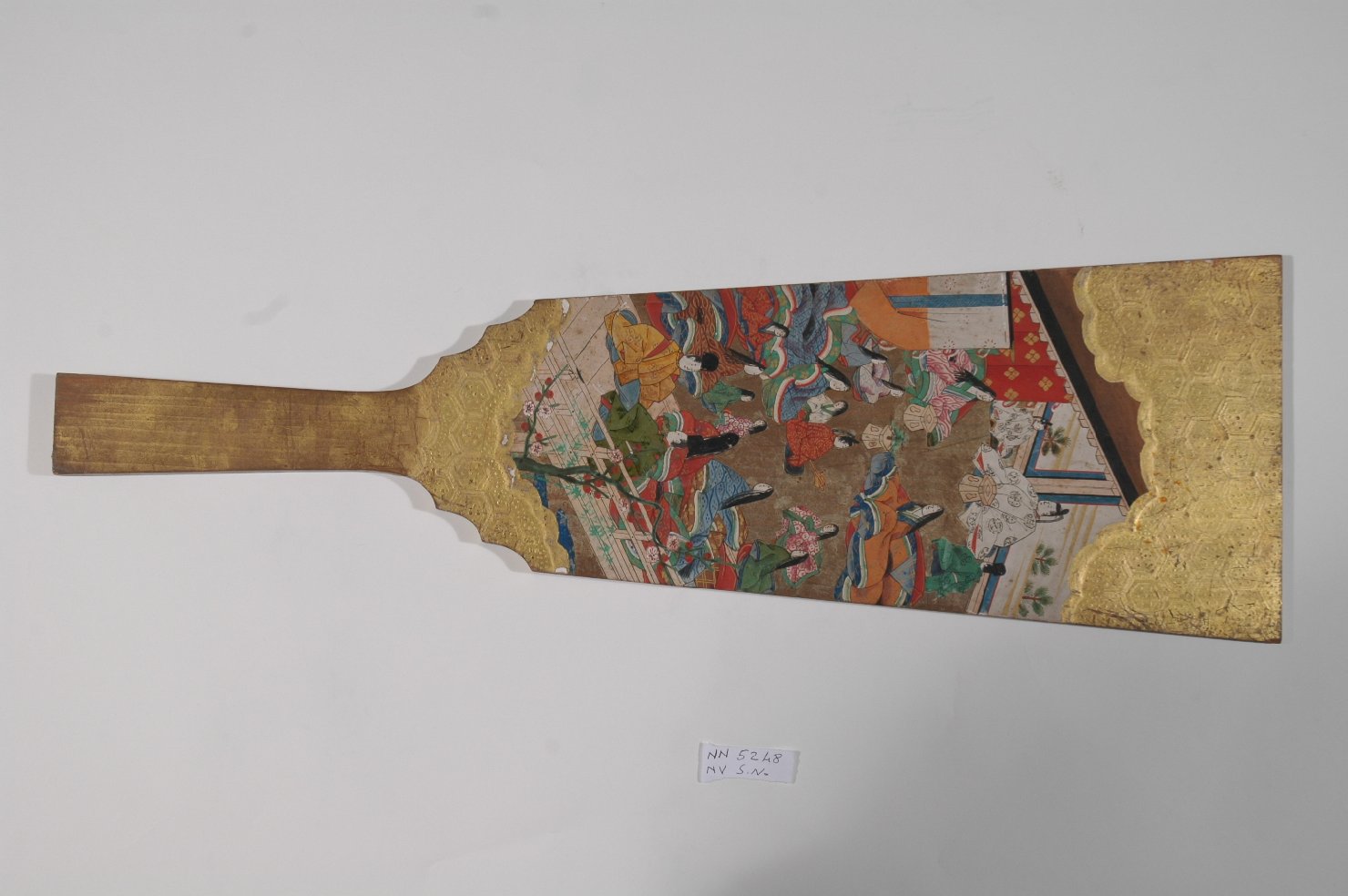 scena di vita cortese (ventaglio, elemento d'insieme) - ambito giapponese (secc. XVII/ XIX)