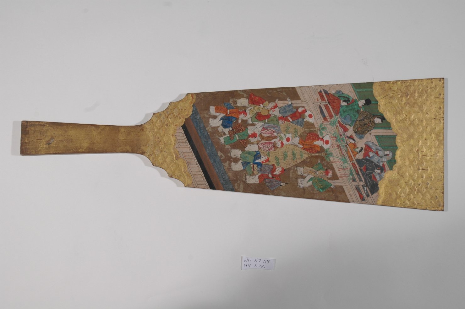 scena di vita cortese (ventaglio, elemento d'insieme) - ambito giapponese (secc. XVII/ XIX)