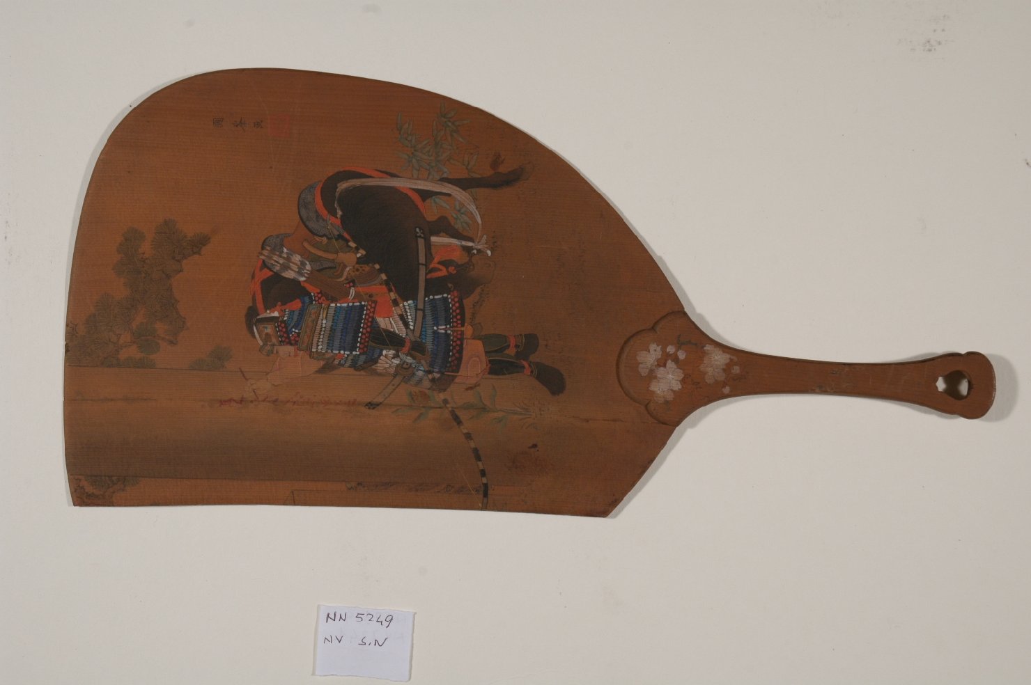 guerriero (ventaglio, elemento d'insieme) - ambito giapponese (secc. XVII/ XIX)