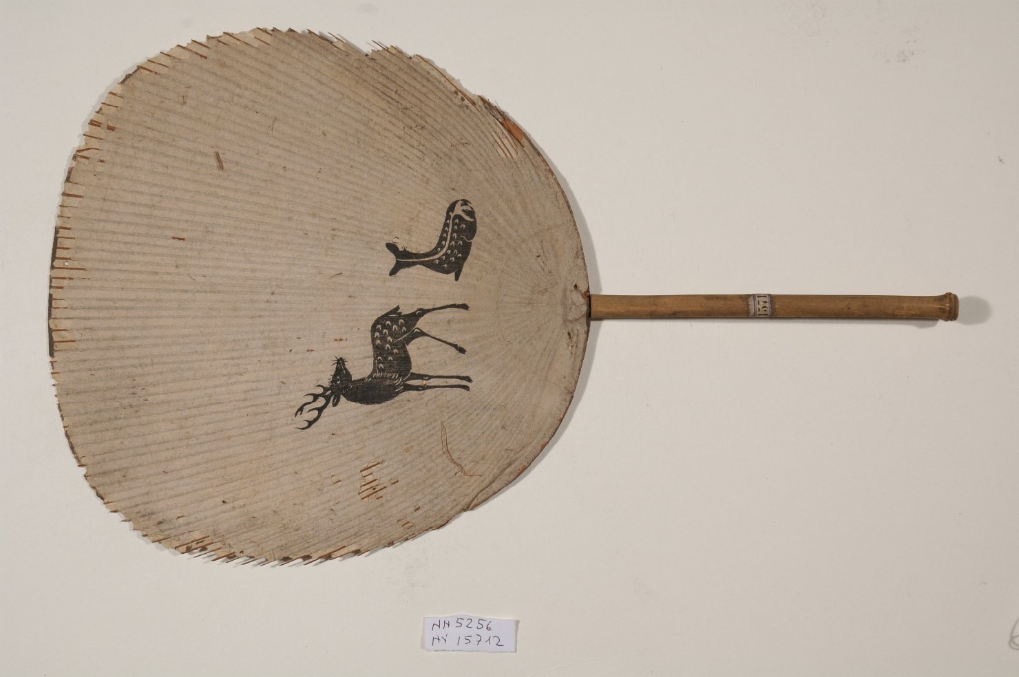 cervo (ventaglio, elemento d'insieme) - ambito giapponese (secc. XVII/ XIX)