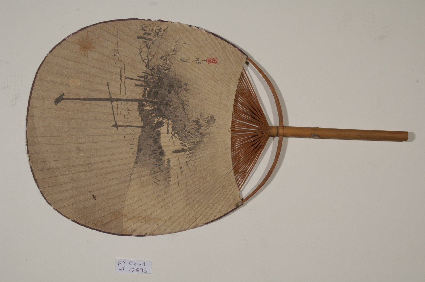 paesaggio (ventaglio, elemento d'insieme) - ambito giapponese (secc. XVII/ XIX)