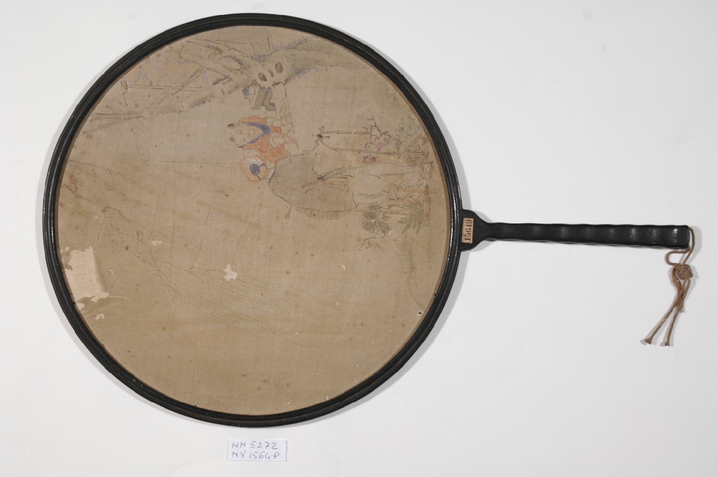 figure maschili (ventaglio, elemento d'insieme) - ambito giapponese (secc. XVII/ XIX)