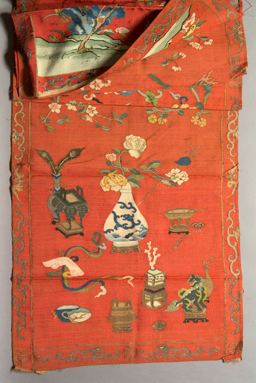 striscia decorata, elementi decorativi (tessuto, opera isolata) - ambito giapponese (sec. XIX)