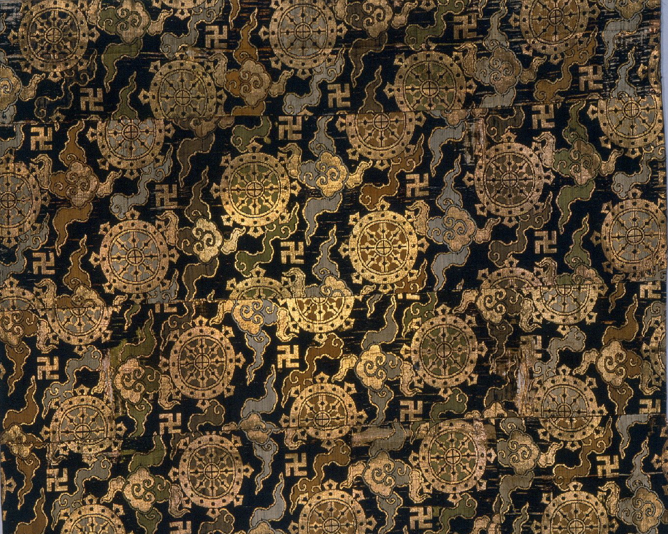 motivi decorativi (tessuto, opera isolata) - manifattura giapponese (sec. XIX)