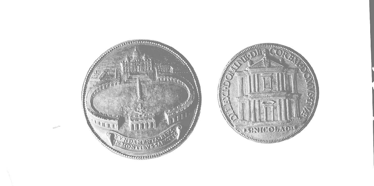 architettura (medaglia, elemento d'insieme) - ambito romano (sec. XVII)