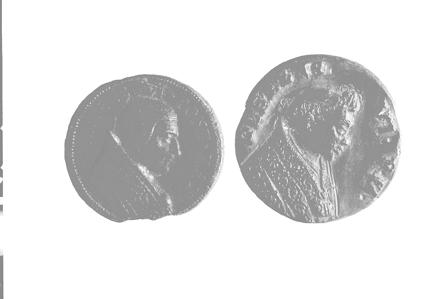 ritratto d'uomo di profilo (medaglia, elemento d'insieme) di Pozzi Giovanni Battista (sec. XIV)