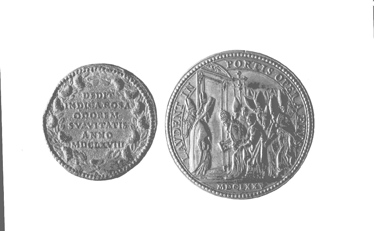 corona (medaglia, elemento d'insieme) - ambito romano (sec. XVII)