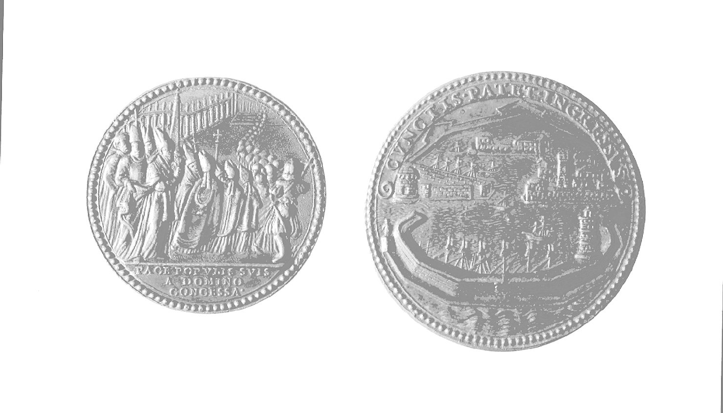 processione (medaglia, elemento d'insieme) - ambito romano (sec. XVII)