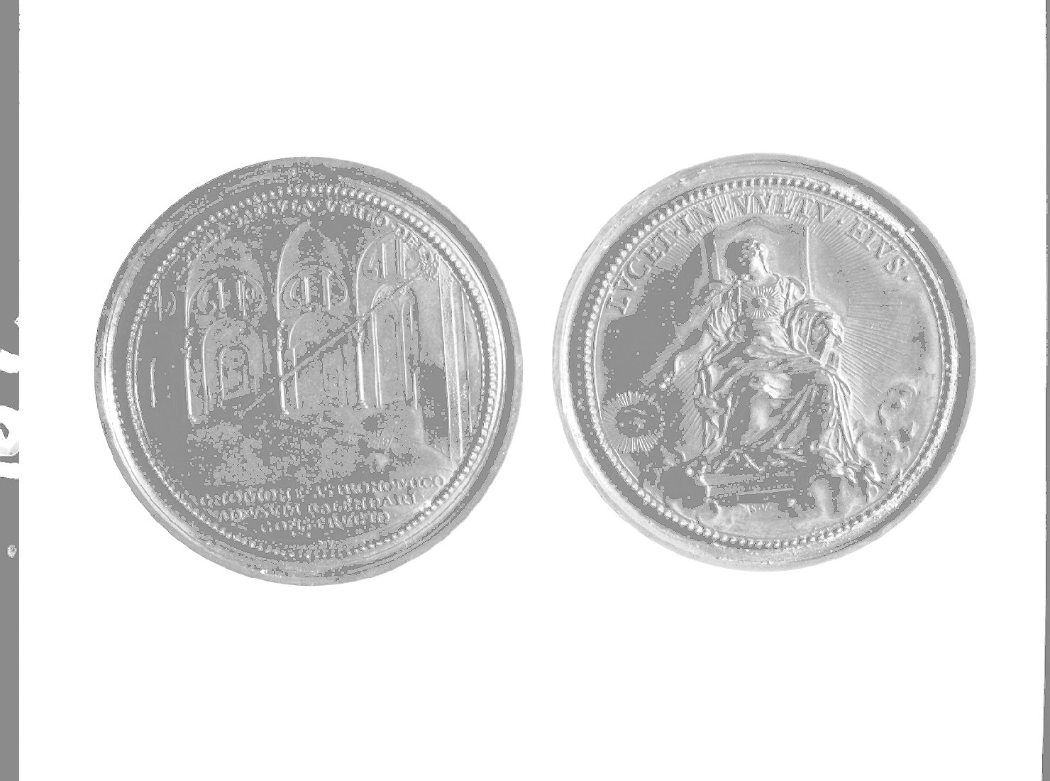figura femminile seduta (medaglia, elemento d'insieme) - ambito romano (sec. XVIII)