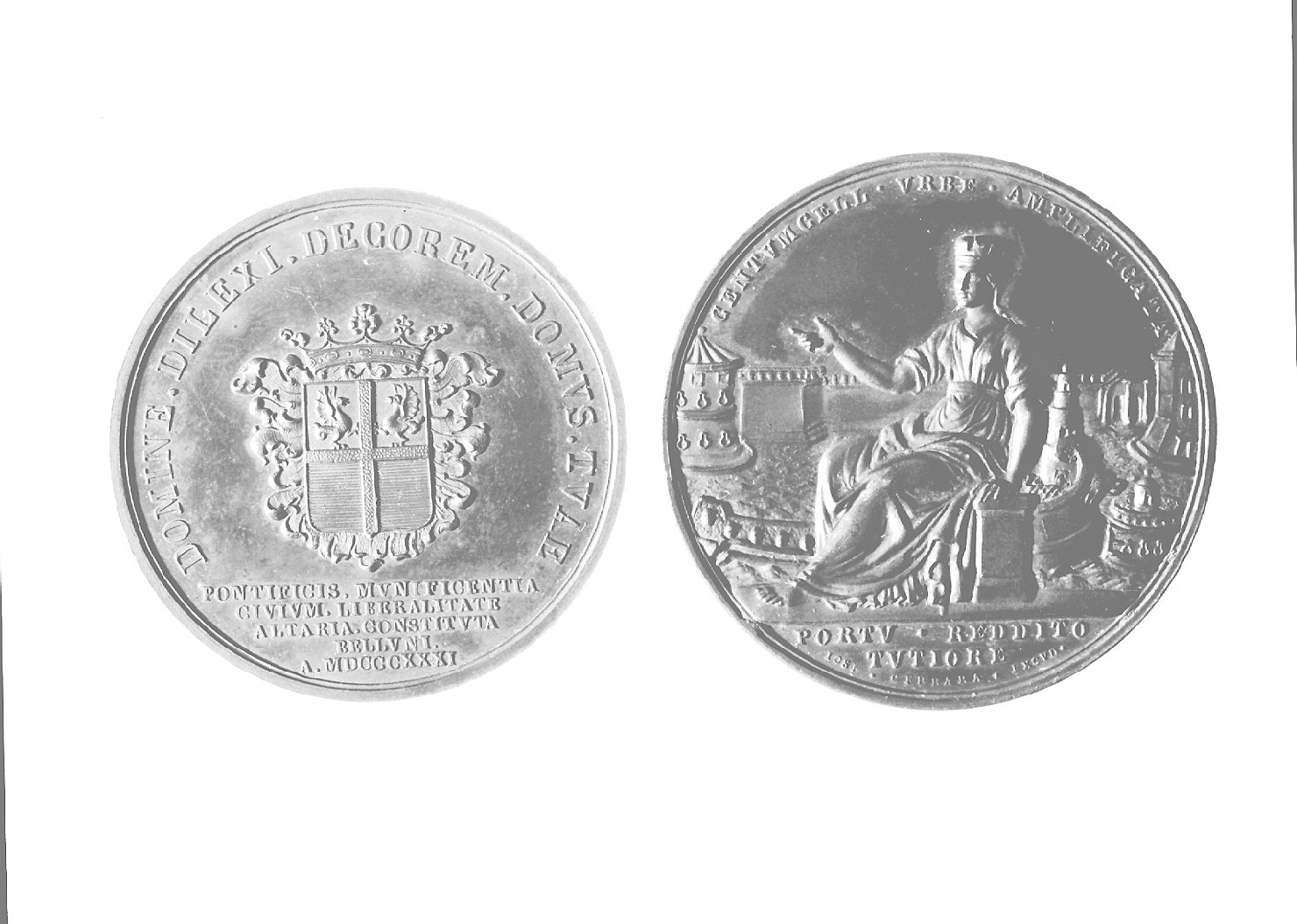 figura femminile seduta (medaglia, elemento d'insieme) di Cerbara Niccolò (sec. XIX)