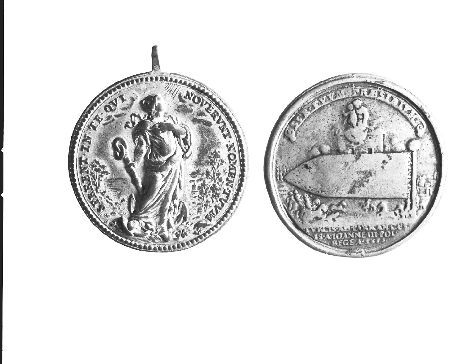 ritratto d'uomo di profilo (medaglia, elemento d'insieme) - ambito romano (sec. XVII)