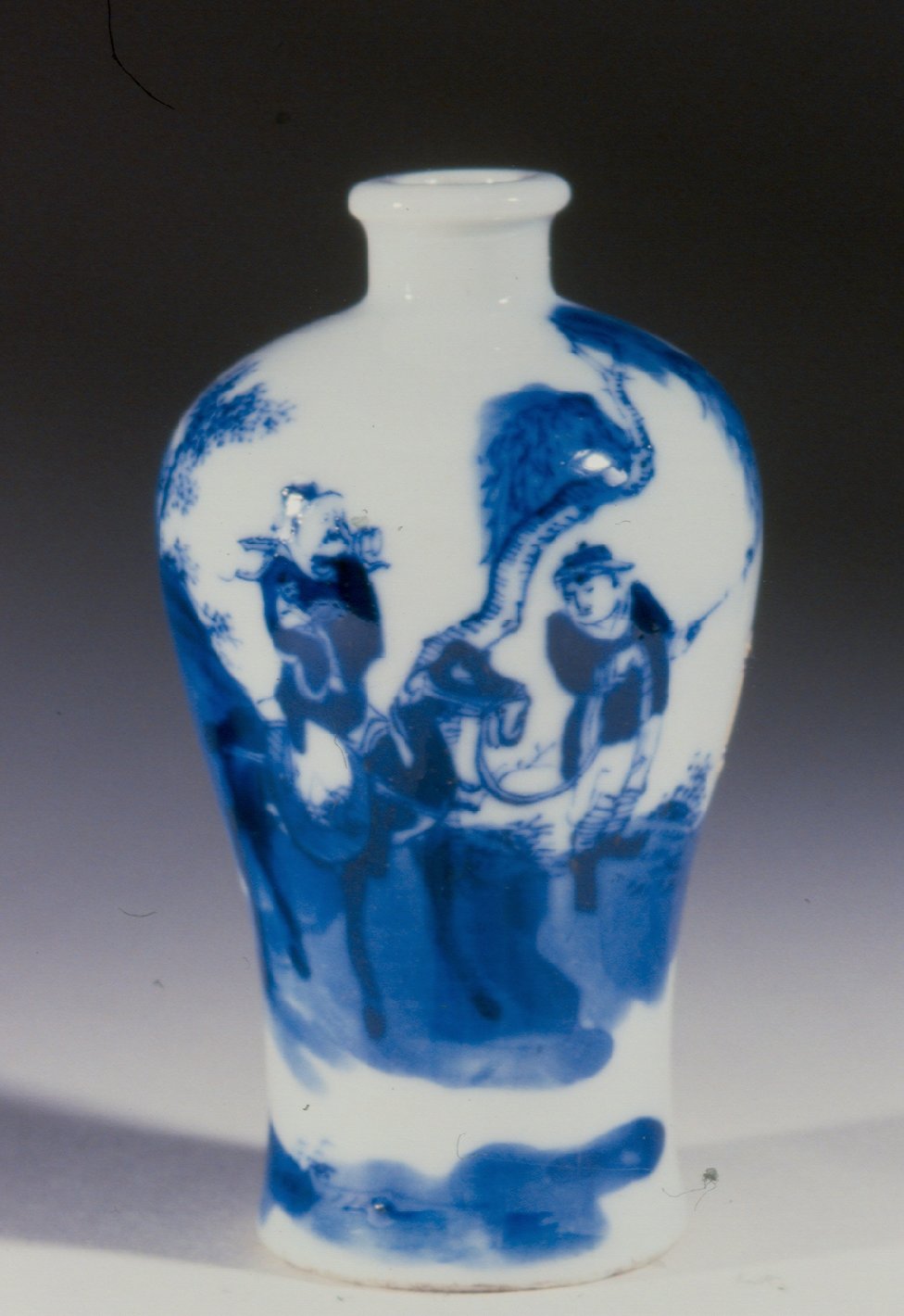 paesaggio con animali (tabacchiera, opera isolata) - ambito cinese (secc. XVII/ XIX)