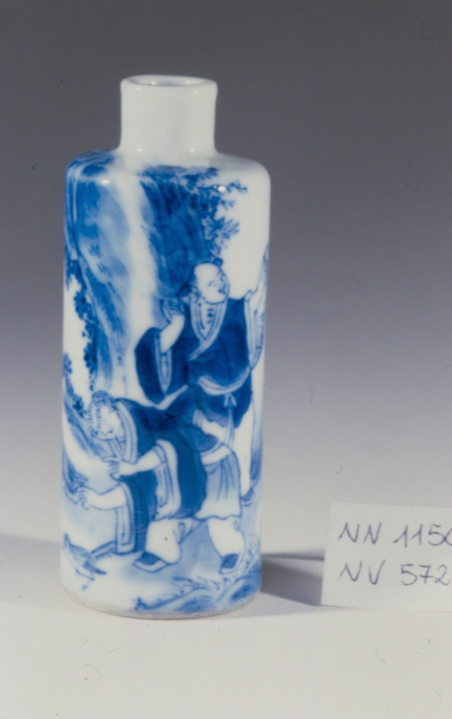 paesaggio con cascata (tabacchiera, opera isolata) - ambito cinese (secc. XVII/ XIX)