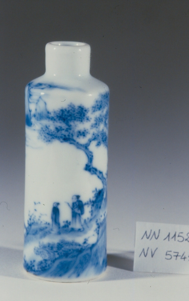 paesaggio con alberi (tabacchiera, opera isolata) - ambito cinese (secc. XVII/ XIX)