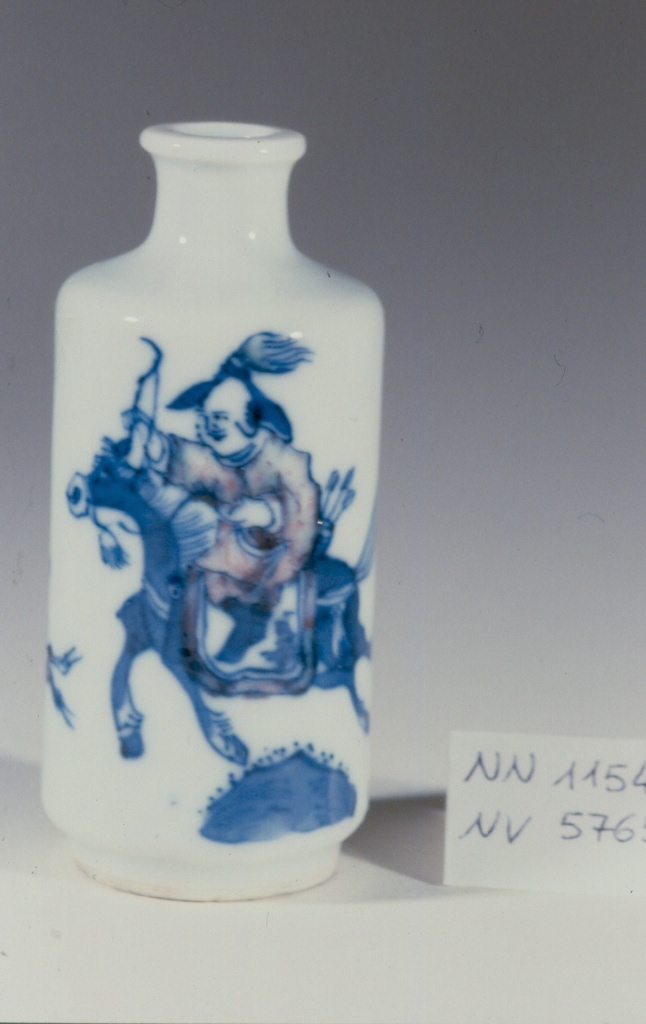 scena di caccia (tabacchiera, opera isolata) - ambito cinese (secc. XVII/ XIX)