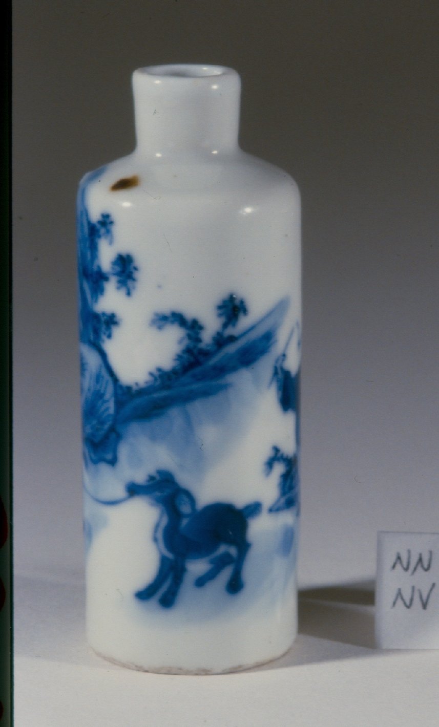 scena campestre con figure (tabacchiera, opera isolata) - ambito cinese (secc. XVII/ XIX)