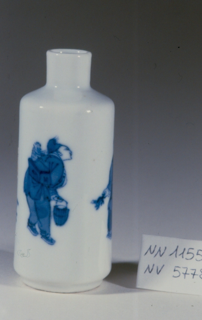 venditore di animali e cliente (tabacchiera, opera isolata) - ambito cinese (sec. XVIII)