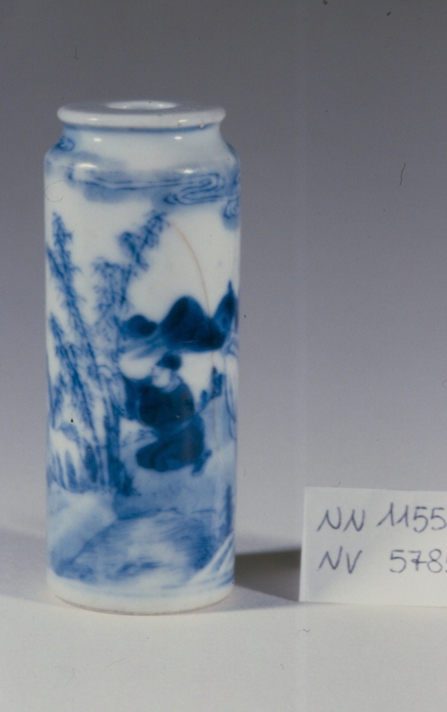 scena di vita campestre (tabacchiera, opera isolata) - ambito cinese (secc. XVII/ XIX)