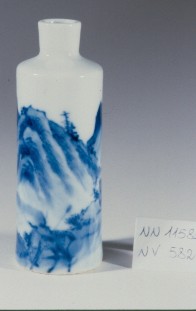 paesaggio con animali (tabacchiera, opera isolata) - ambito cinese (secc. XVII/ XIX)