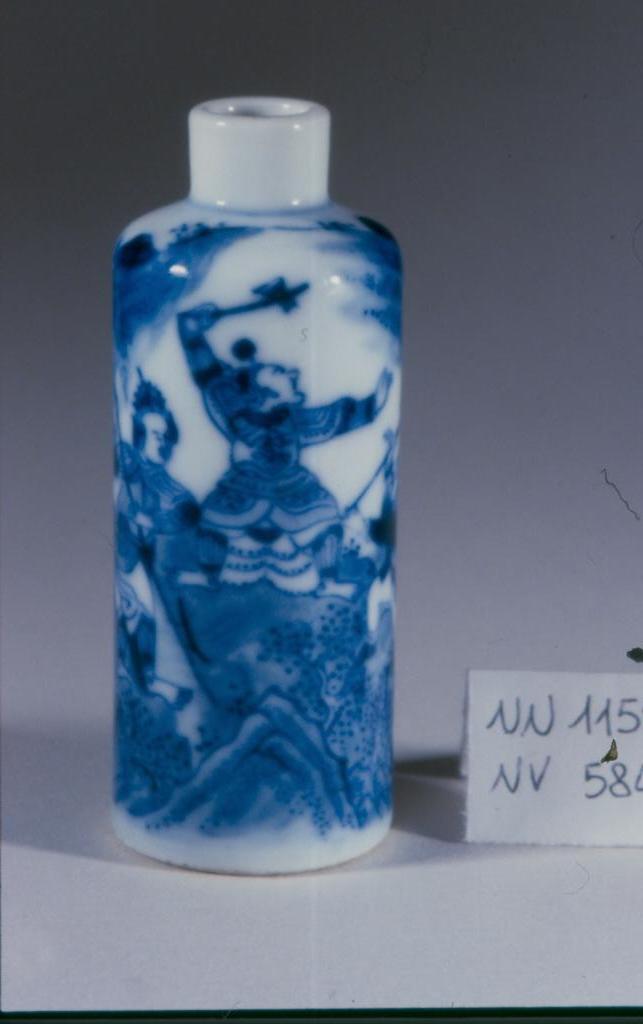 scena di battaglia (tabacchiera, opera isolata) - ambito cinese (sec. XVIII)