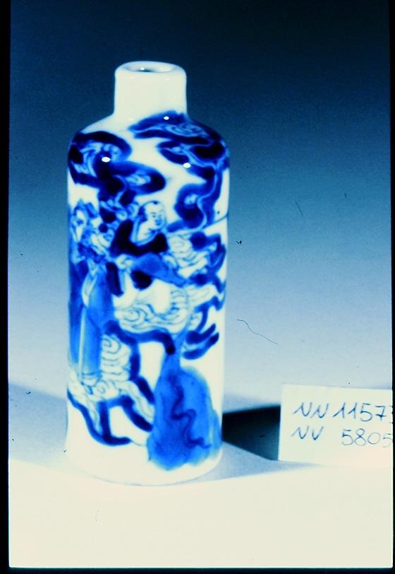 figure maschili e animali (tabacchiera, opera isolata) - ambito cinese (secc. XVII/ XVIII)