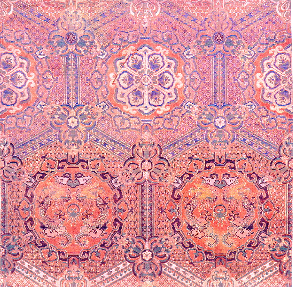 motivo decorativo floreale (tovaglietta) - ambito giapponese (sec. XIX)