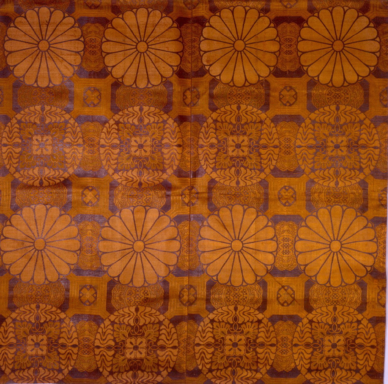 motivo decorativo floreale (tovaglietta) - ambito giapponese (sec. XIX)