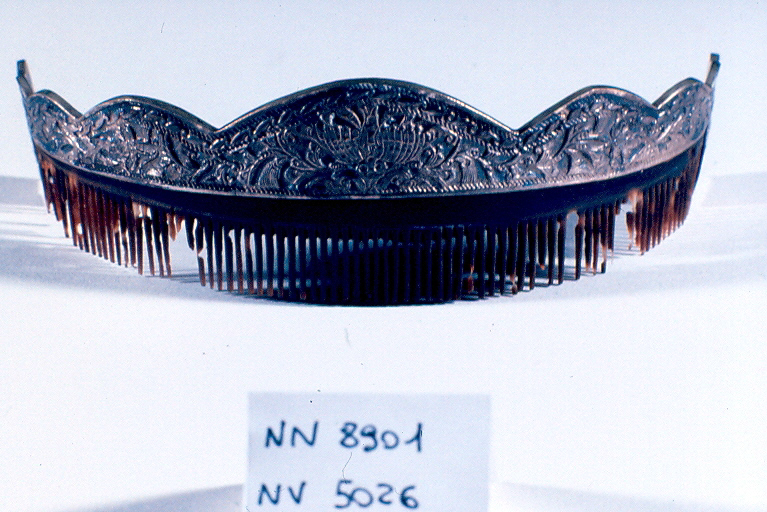 motivi decorativi vegetali con uccelli (pettine, opera isolata) - ambito Asia sud-orientale (secc. XVII/ XIX)