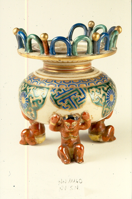 motivi decorativi geometrici (bruciaprofumi, opera isolata) - ambito giapponese (sec. XVIII)