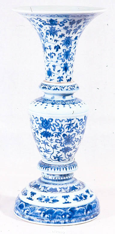 motivi decorativi vegetali (vaso, opera isolata) - ambito cinese (secc. XVII/ XIX)