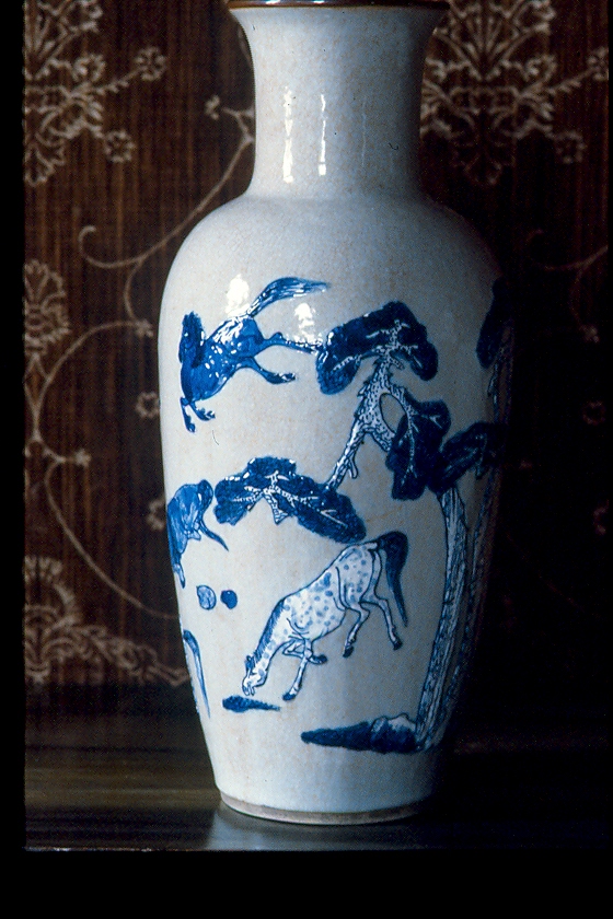paesaggio con animali (vaso) - ambito cinese (secc. XVIII/ XIX)
