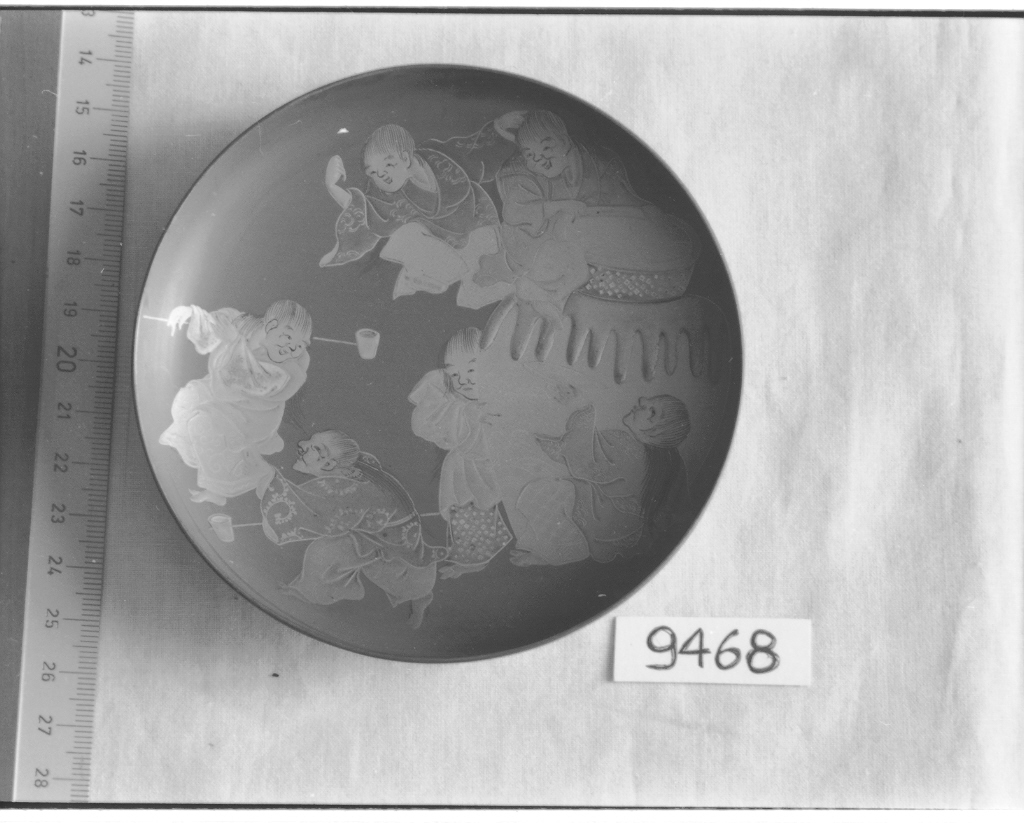 shojo, folletti (coppetta, opera isolata) - ambito giapponese (seconda metà sec. XIX)