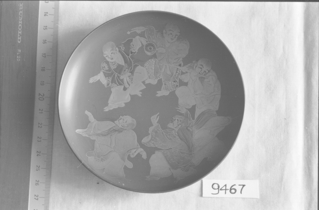 shojo, folletti (coppetta, opera isolata) - ambito giapponese (seconda metà sec. XIX)