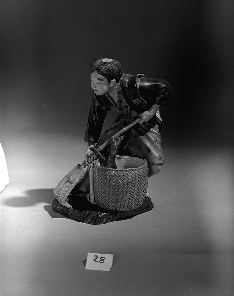 fugura maschile (statuetta, opera isolata) - ambito giapponese (sec. XIX)