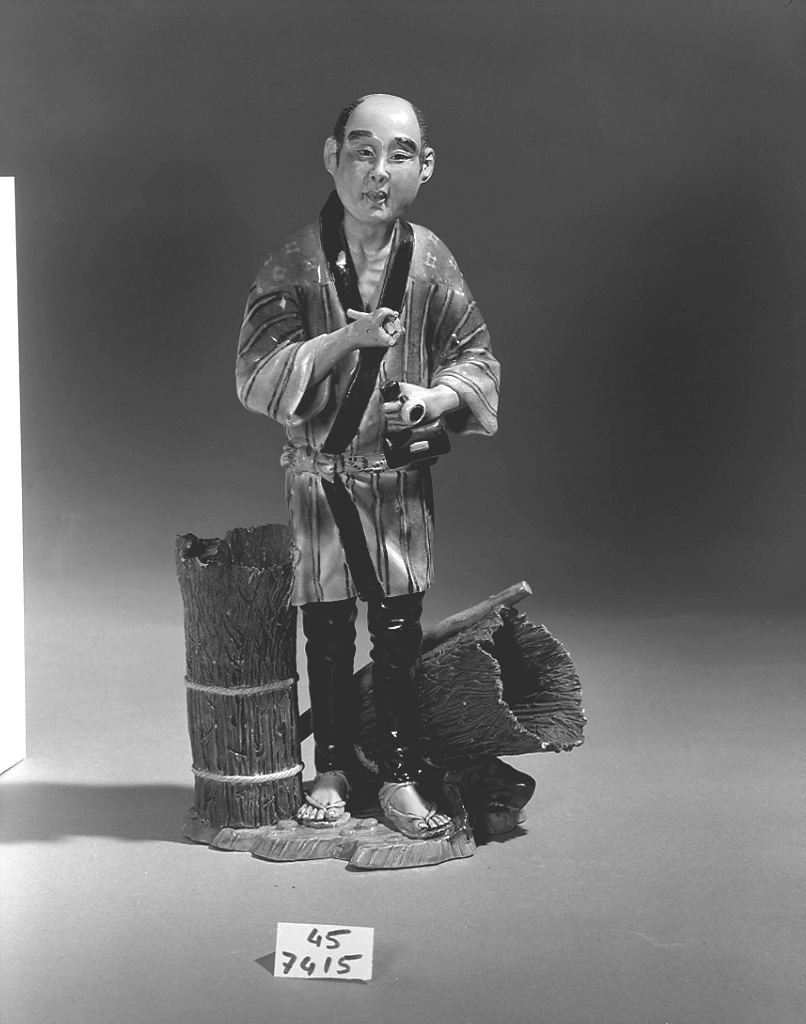 figura maschile (statuetta, opera isolata) - ambito giapponese (sec. XIX)