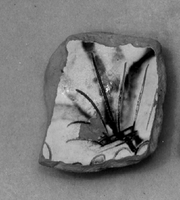 motivi decorativi vegetali (scodella, frammento) - ambito veneto (secc. XIV/ XV)