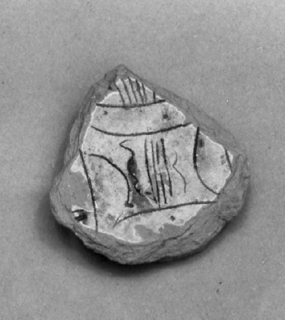 motivi decorativi geometrici e vegetali (scodella, frammento) - ambito veneto (prima metà sec. XVI)