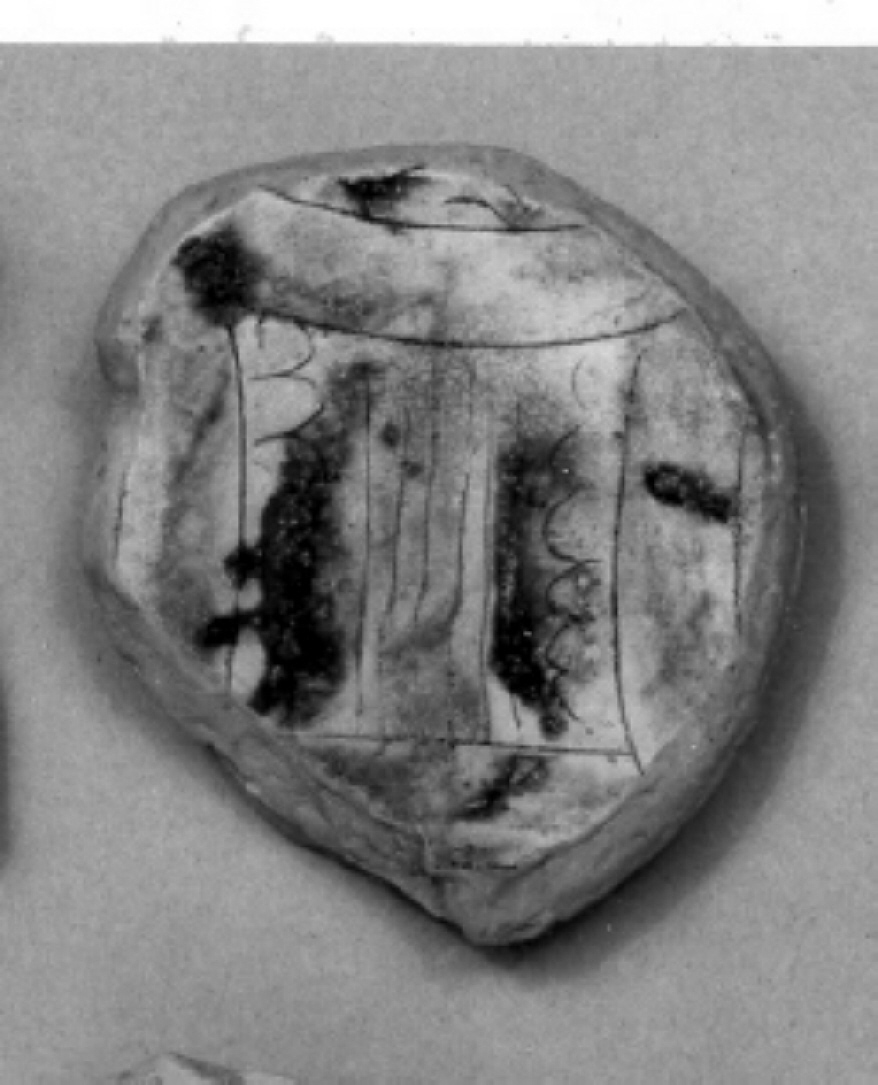 motivi decorativi geometrici (piatto, frammento) - ambito veneto (prima metà sec. XVI)