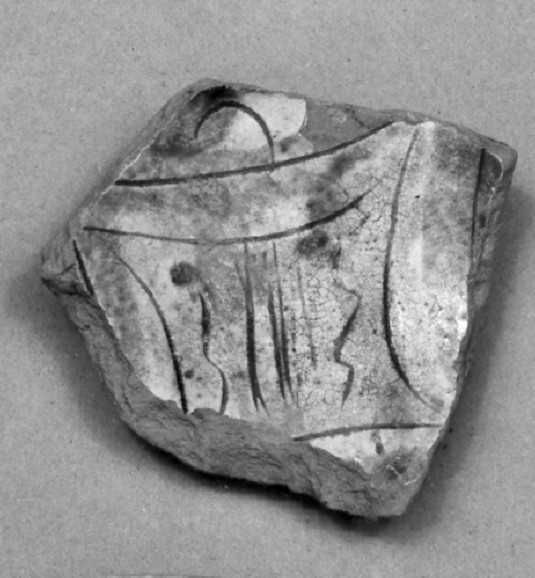 motivi decorativi geometrici (piatto, frammento) - ambito veneto (prima metà sec. XVI)