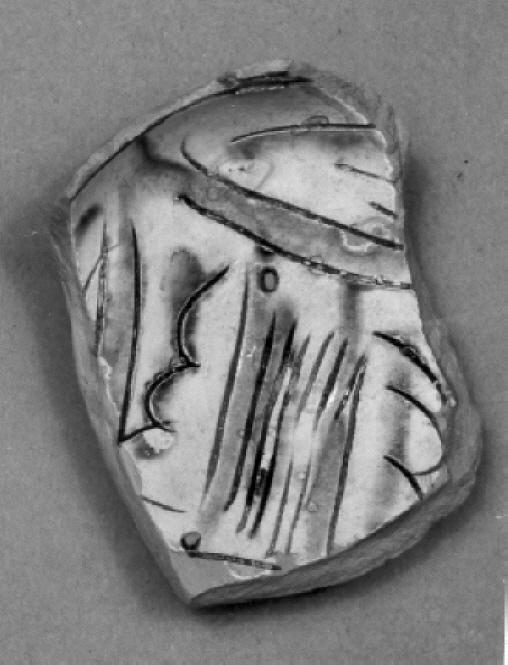 motivi decorativi geometrici (scodella, frammento) - ambito veneto (prima metà sec. XVI)