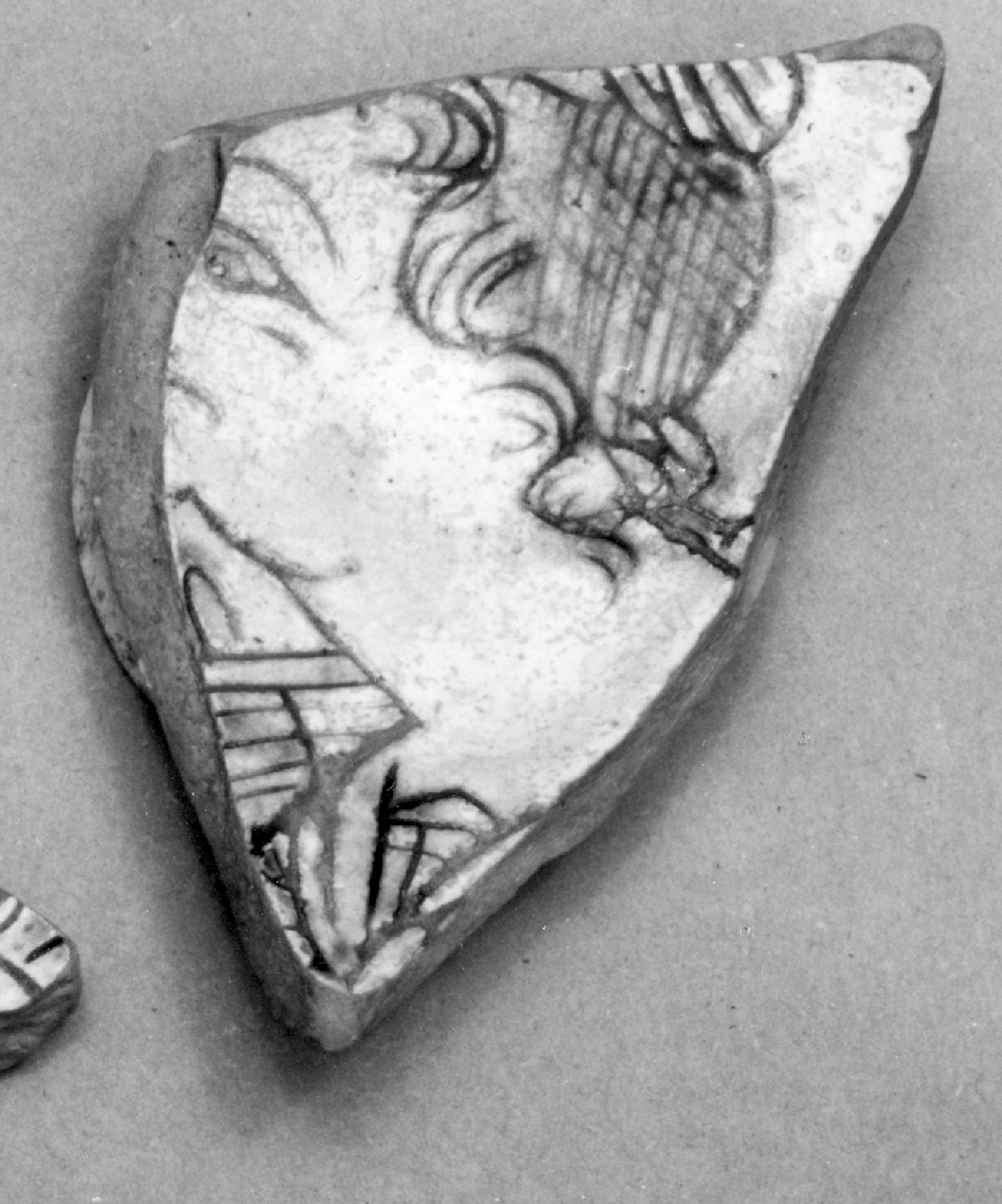 ritratto di donna (scodella, frammento) - ambito veneto (inizio sec. XVI)