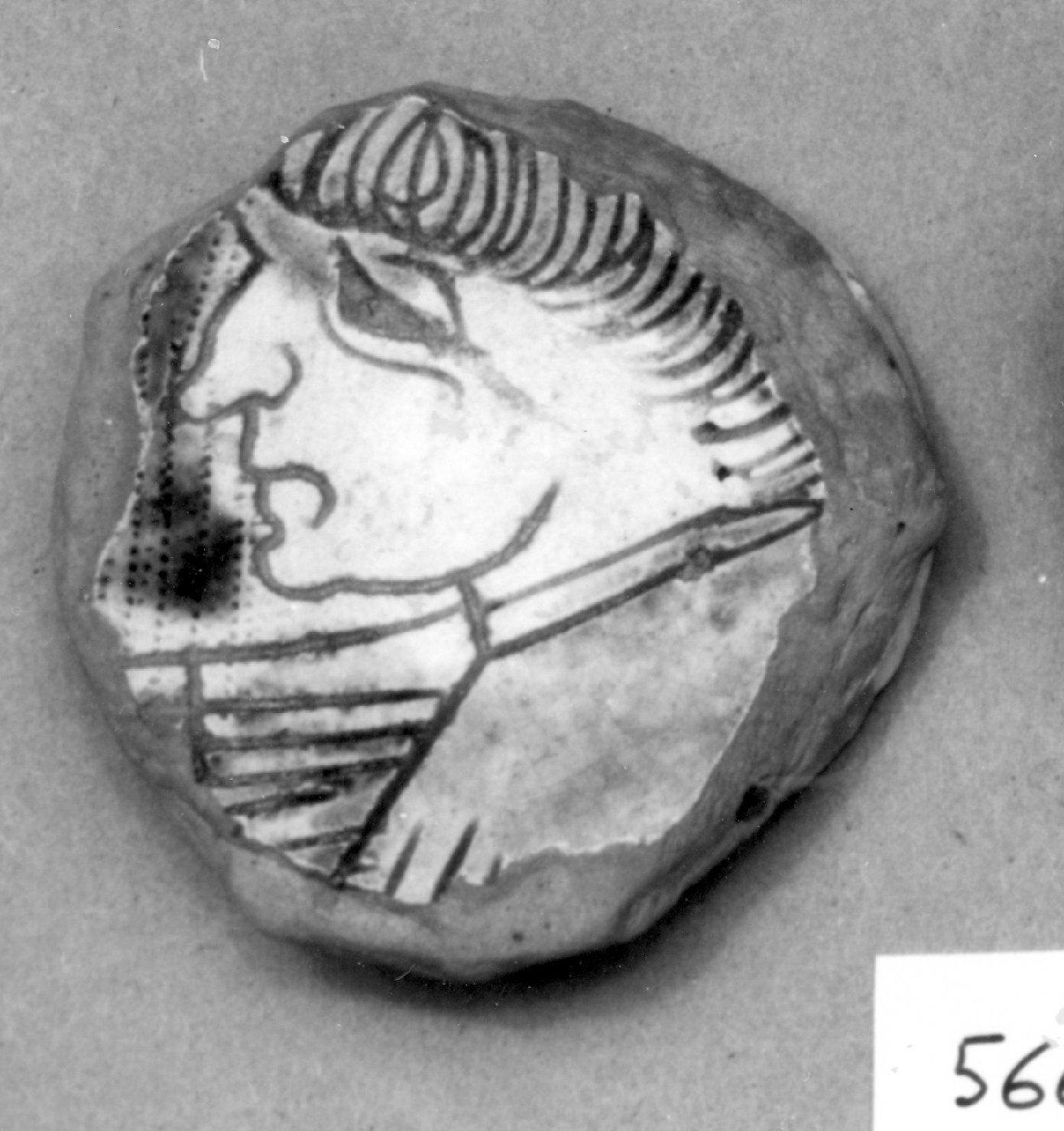 ritratto d'uomo (scodella, frammento) - ambito veneto (inizio sec. XVI)