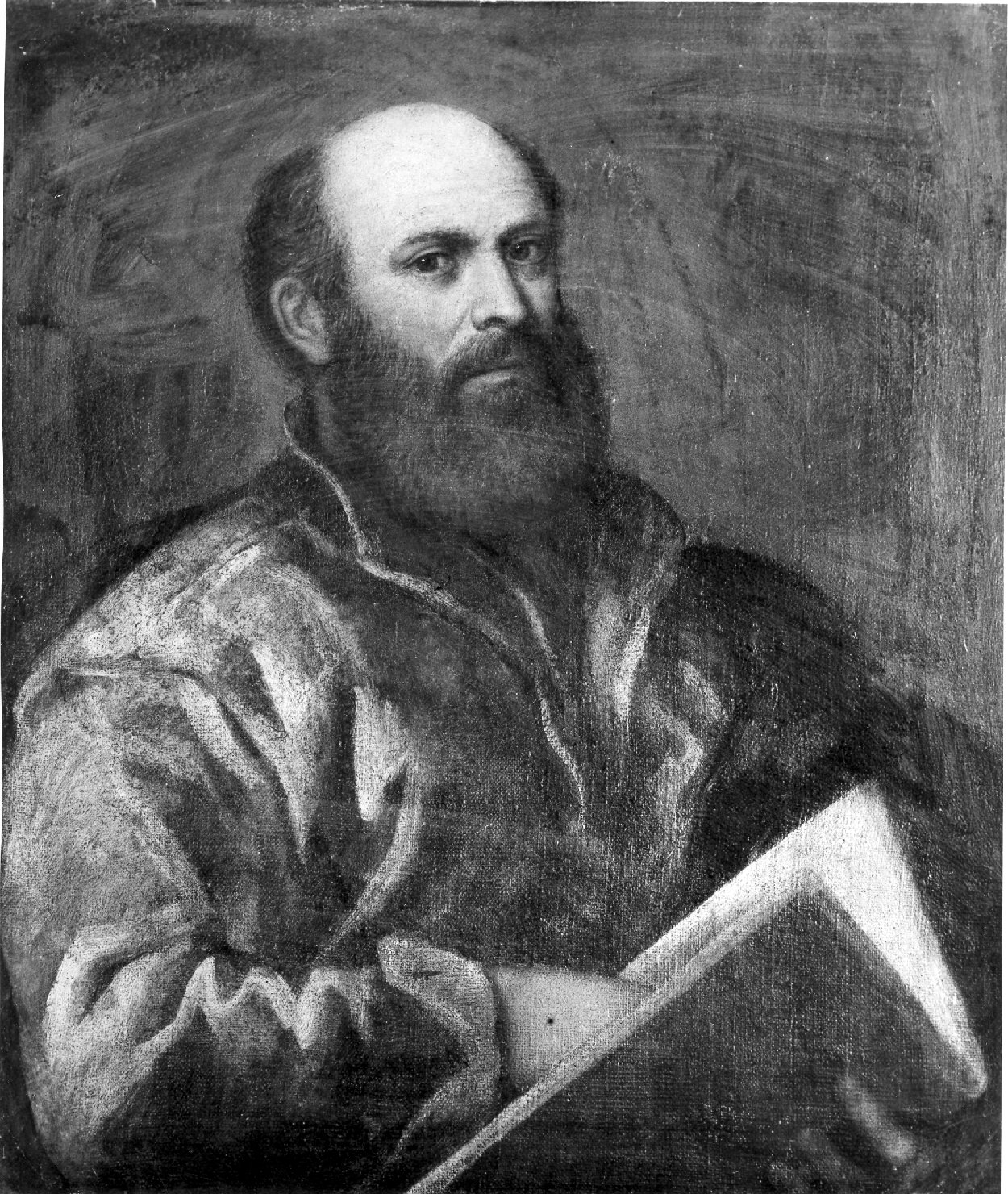 ritratto in sembianze di Evangelista, ritratto d'uomo (dipinto) di Robusti Jacopo detto Tintoretto (sec. XVI)