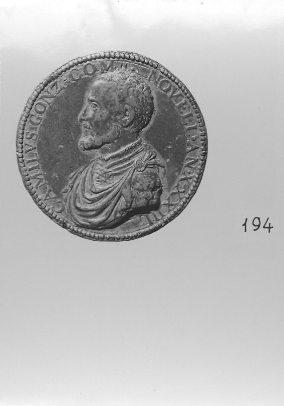 ritratto d'uomo di profilo (medaglia, opera isolata) - bottega veneta (terzo quarto sec. XVI)