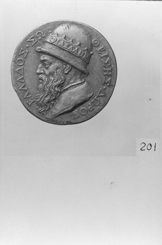 ritratto d'uomo di profilo (medaglia, opera isolata) - bottega milanese (sec. XVI)